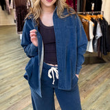 Emma Denim Button Up Top
