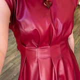 Wrenlee Faux Leather Dress