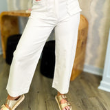 Stephanie Detailed White Pants