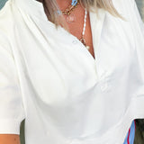 Caroline White Stitched Blouse