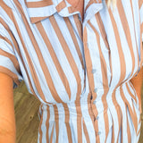 Luna Striped Button Up Maxi Dress