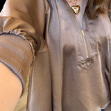 Zoey Quarter Zip Blouse