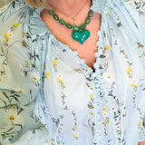 Leslie Floral Light Blue Ruffled Blouse