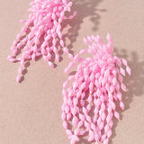 Textured Fringe Stud Earrings