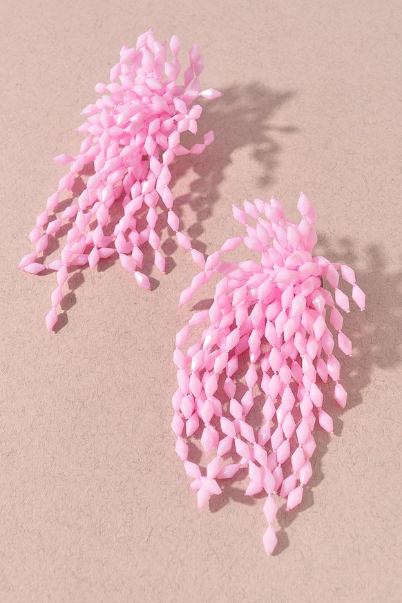 Textured Fringe Stud Earrings