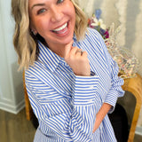 Sally Long Sleeve Striped Button Down