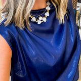 Tamara Cowl Neck Bubble Blouse