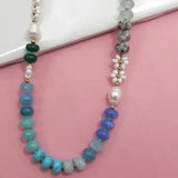 Natural Stone Agate Glass Necklace