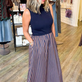 Nellie Navy Sweater Midi Dress