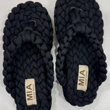 Monako Black Woven Sandal