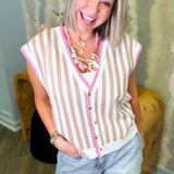 Piper Mocha Striped Vest