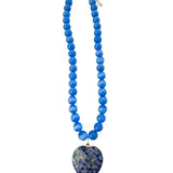 Nereyda Beaded Necklace with Heart Charm