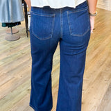 KUT Maya High Rise Wide Fab Ab Wide Leg Dark Wash Jean