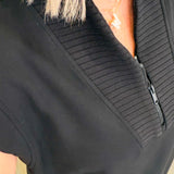 Helen Ribbed Quarter Zip Pullover