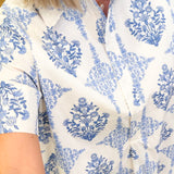 Blue French Vintage Floral Dress