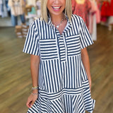 SAILOR NAVY STRIPED DRESS