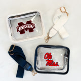 VARSITY PATCH CLEAR CROSSBODY