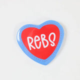 Rebs Heart Game Day Button