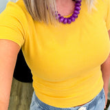 Carrie Crew Neck Rib Knit Top