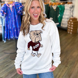 BULLDOG MASCOT OVERSIZED SWEATSHIRT