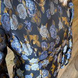 KAYE BLACK JACQUARD FLORAL DRESS