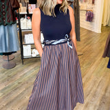 Nellie Navy Sweater Midi Dress