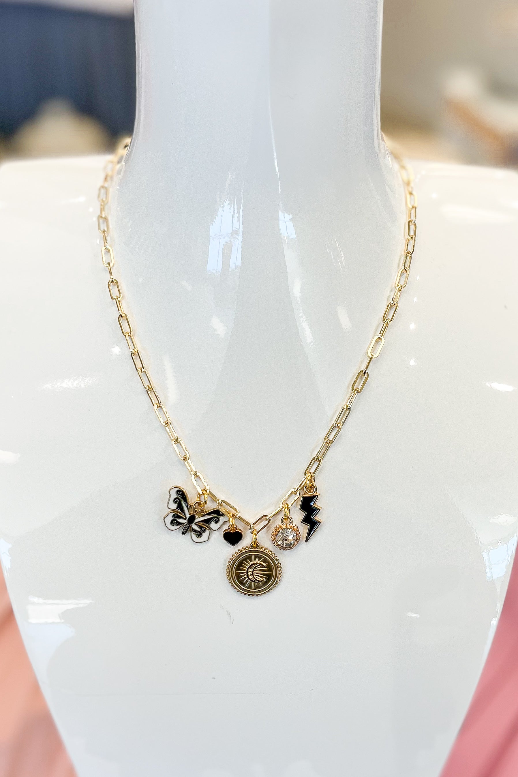 CHARM NECKLACES || BLACK