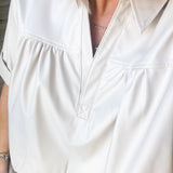 Eve Cream Short Sleeve Top