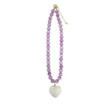 Nereyda Beaded Necklace with Heart Charm