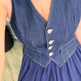 Dark Denim Vest Dress