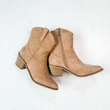 CASEY APRICOT SUEDE BOOTIES