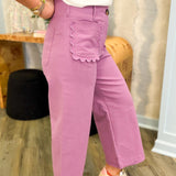 Stephanie Detailed Lilac Pants