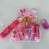 Capybara Lip Gloss Key Chain