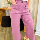 Stephanie Detailed Lilac Pants