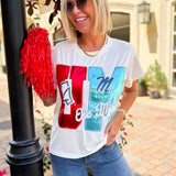OLE MISS METALLIC ICONS TEE