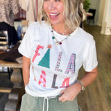 Fa La La La White Tee