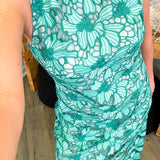 Whitney Green Floral Embroidered Midi Dress