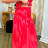 Rory Pin Stripe Midi Skirt Set