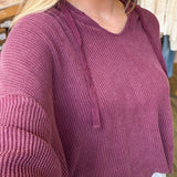 DARK CHERRY THERMAL HOODIE