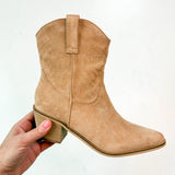 CASEY APRICOT SUEDE BOOTIES
