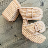 Rebekah Raffia Platform Heel