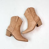CASEY APRICOT SUEDE BOOTIES