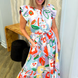 Purple Floral Ric Rac Maxi Dress