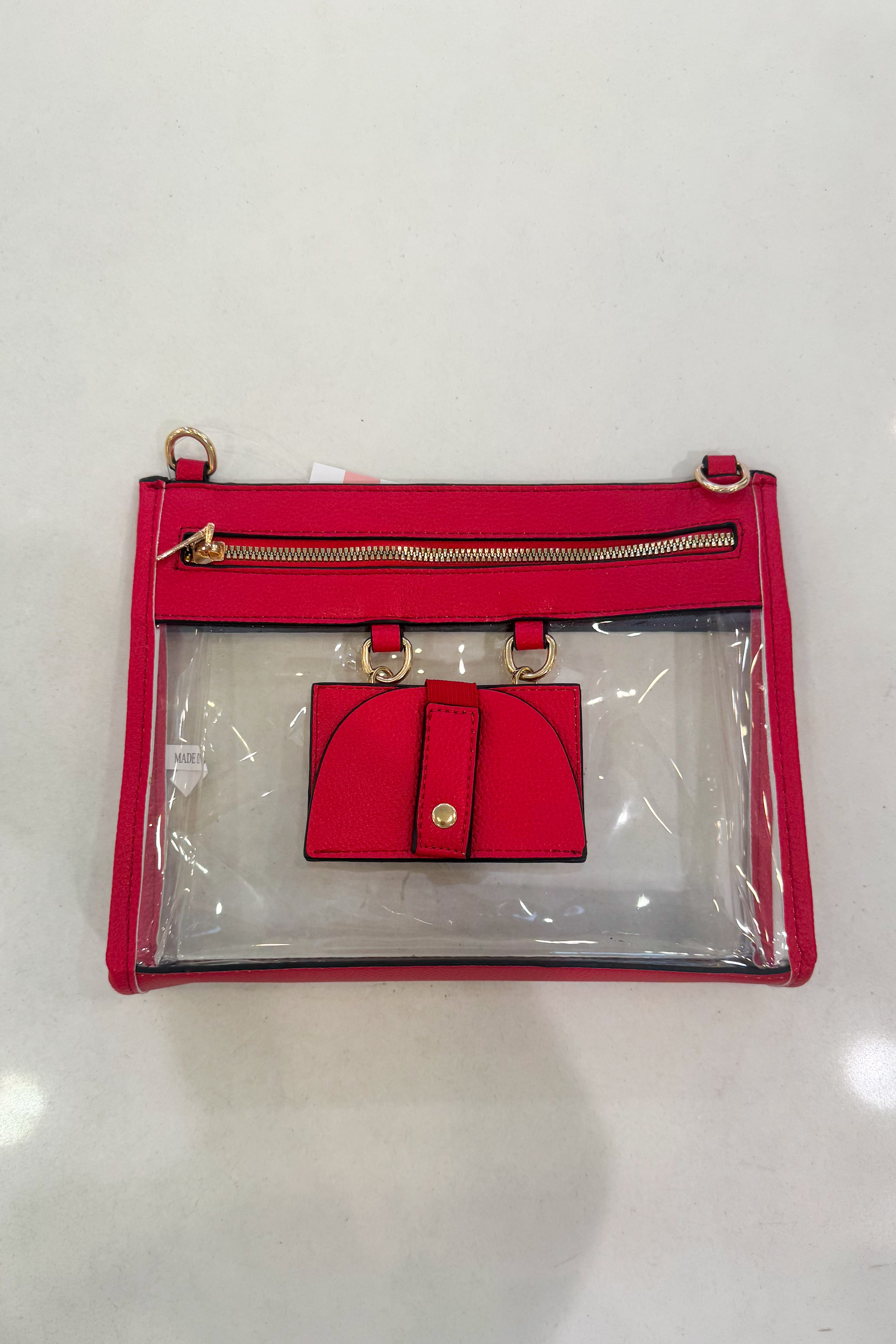 Clear Stadium Crossbody with Sunglasses Holder