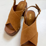 Eudora Tan Chunky Heels