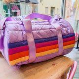 Purple Puffer Duffle Bag