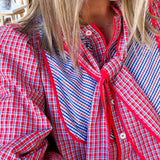 Mixed Up Millie Plaid Blouse