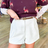 Blair Suede Beige Shorts