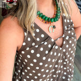 Brown Polka Dot Tank