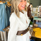 Mary White Button Up Blouse